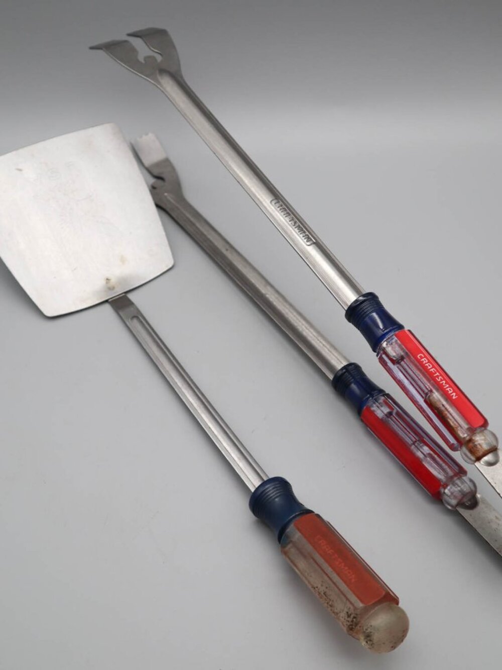 Vintage Craftsman BBQ Grilling Tool Set Long Spatula & Tongs Stainless Steel USA